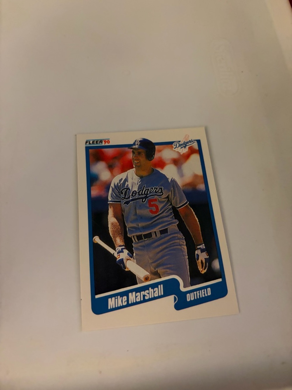 1990 fleer Mike Marshall dodgers baseball card
